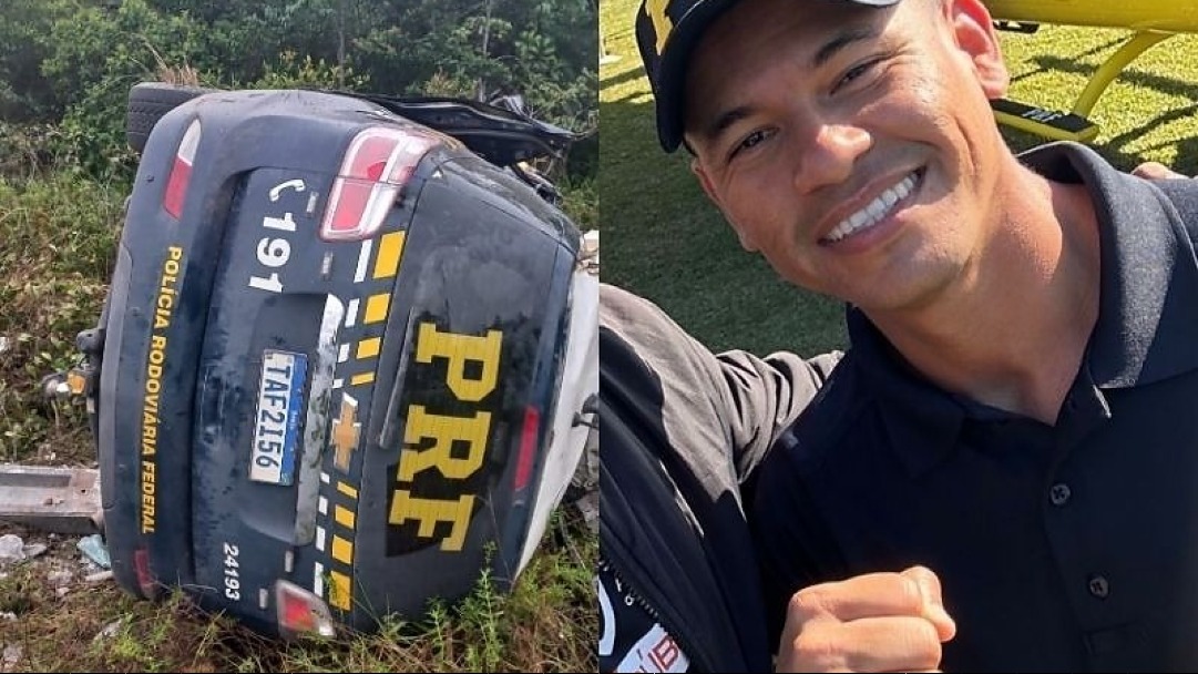 TRAGÉDIA Agente da PRF morre após viatura capotar durante perseguição na BR