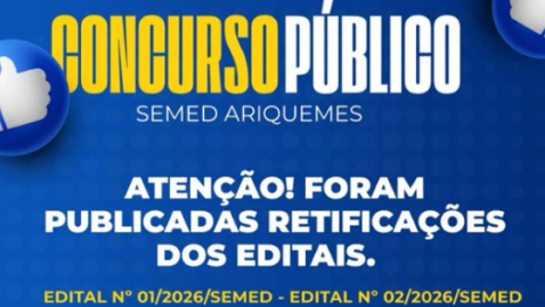 Prefeitura divulga resultado final do Edital 01/2026-SEMED referente ao concurso para professor