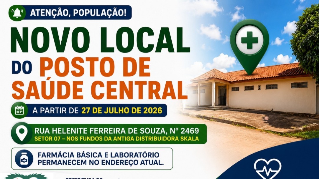 Posto de Saúde Central de Buritis passa a atender em novo endereço a partir de segunda-feira (27)