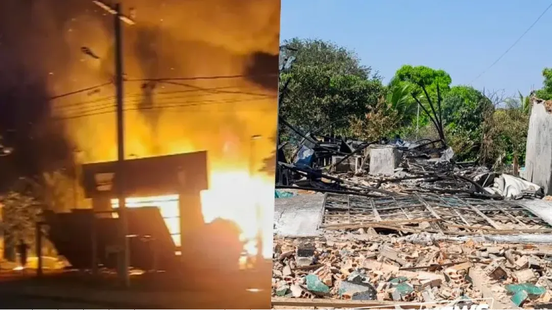 Prejuízo: ponto comercial pega fogo na noite da última quinta-feira (20), em Jacinópolis