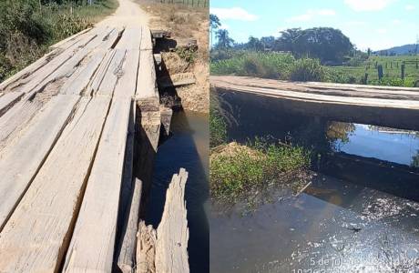 Delegado Lucas solicita melhorias em pontes do distrito Três Coqueiros, em Campo Novo