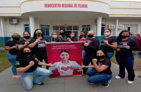 Esposas de militares doam sangue e abastecem estoque do Hemocentro de Vilhena