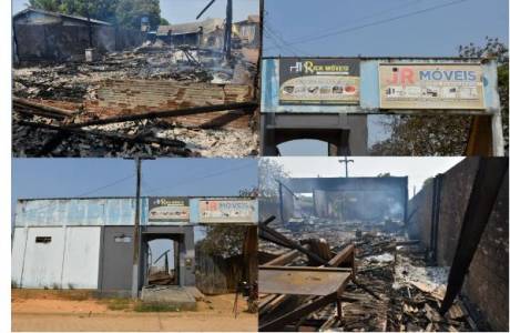 Incêndio destrói marcenaria no setor 01, em Buritis